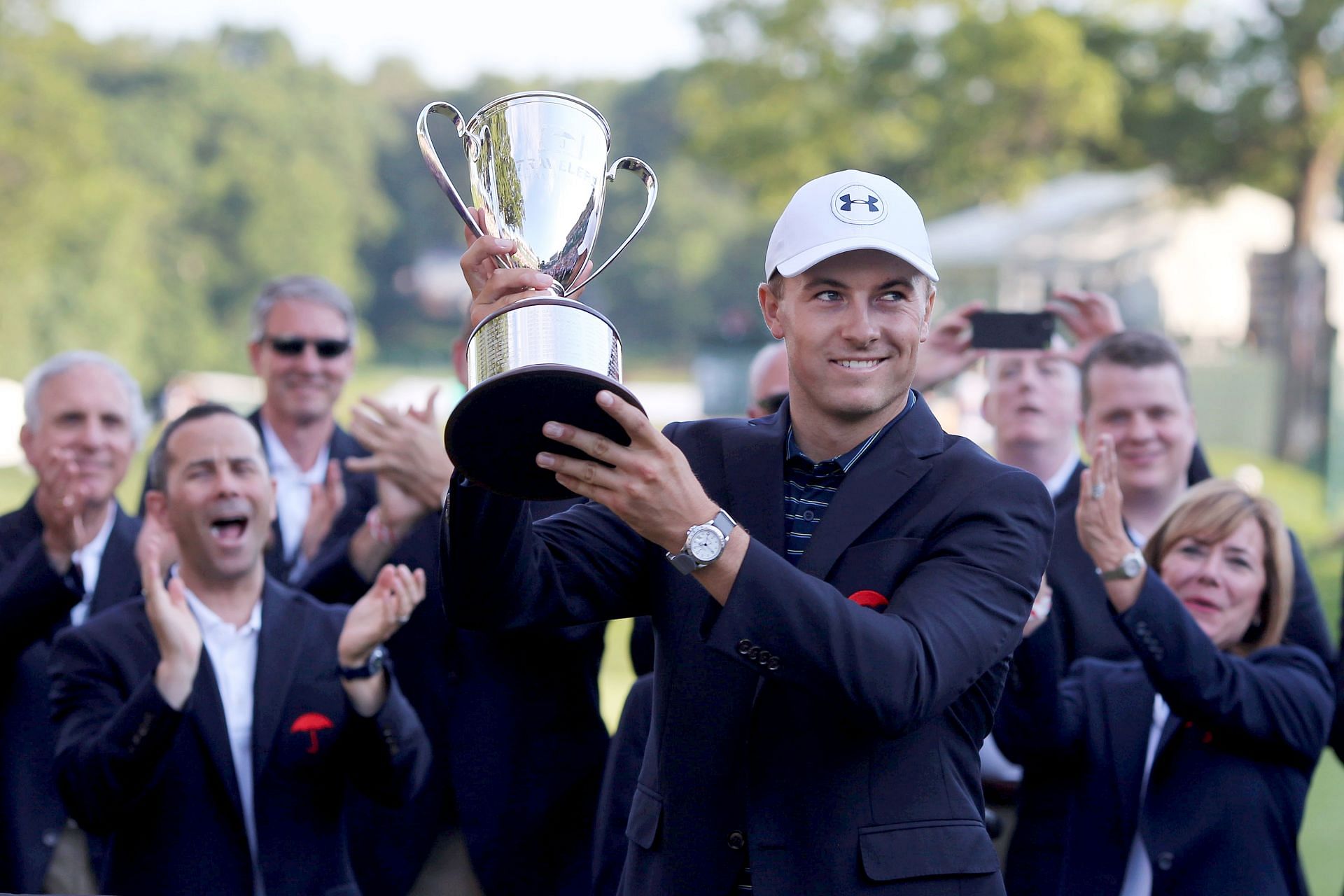 Jordan Spieth after his win at the 2017 Travelers Championship - Source: Getty